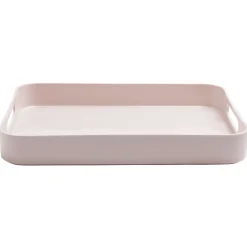Gifi Plateau rectangulaire avec poignées uni rose