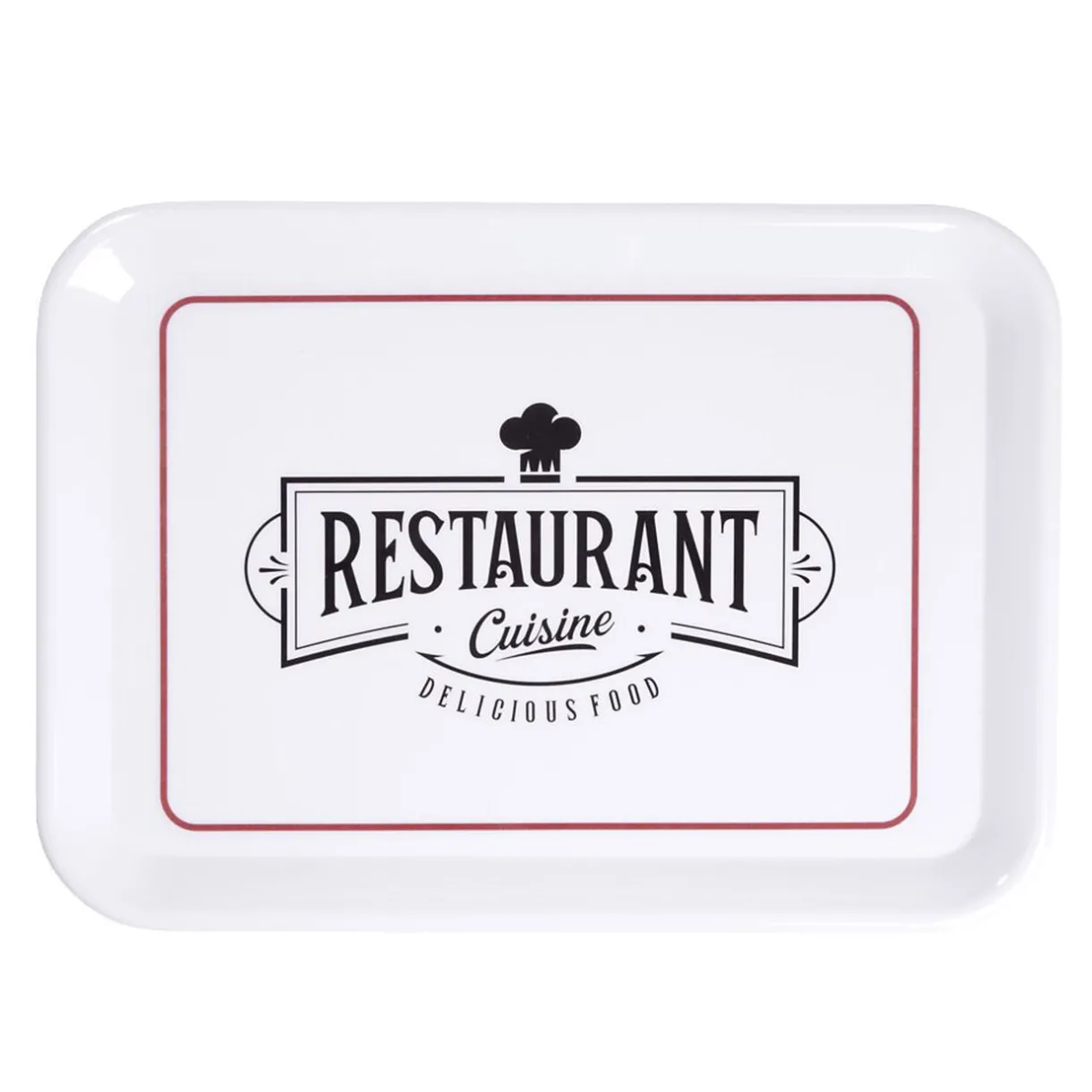 Gifi Plateau rectangulaire brasserie "restaurant cuisine" blanc 27x38cm Best