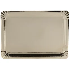 Gifi Plateau rectangulaire doré en carton x5