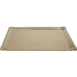 Gifi Plateau rectangulaire doré en carton x3