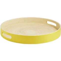 Gifi Plateau rond en bambou coloré Ø35 cm