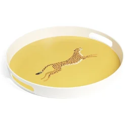 Gifi Plateau rond feuille exotique mélaminé vert Ø34,5xH4,1cm Best