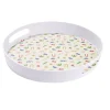 Gifi Plateau rond mélaminé motif matisse blanc et multicolore Ø34,5xH5cm Clearance
