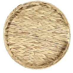 Gifi Plateau rond naturel en jacinthe tressée Ø35xH5cm New