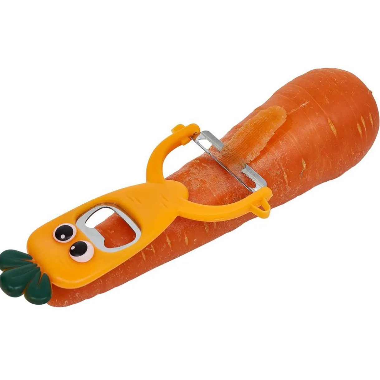 Gifi Éplucheur décapsuleur forme carotte orange L13,5cm Discount