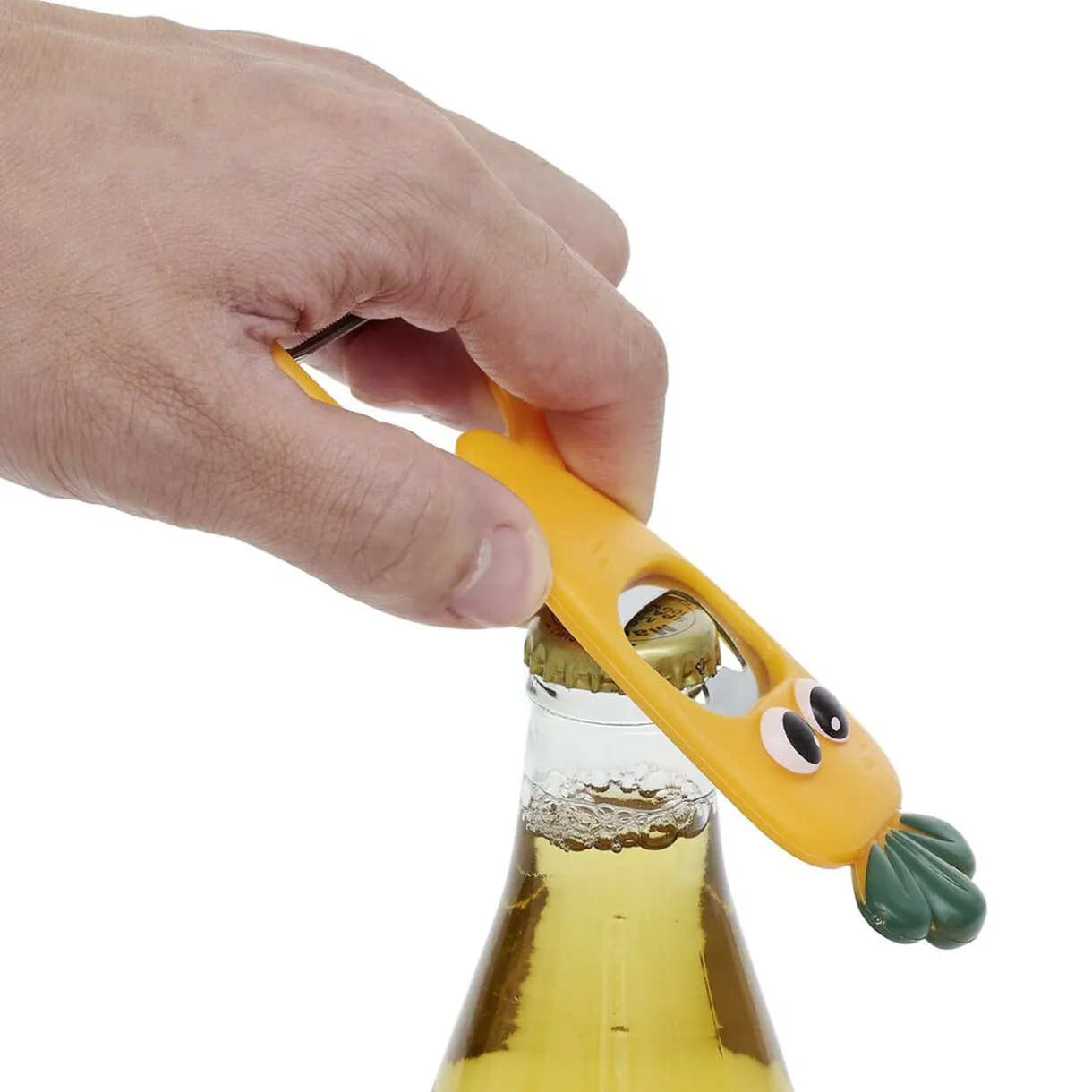 Gifi Éplucheur décapsuleur forme carotte orange L13,5cm Discount