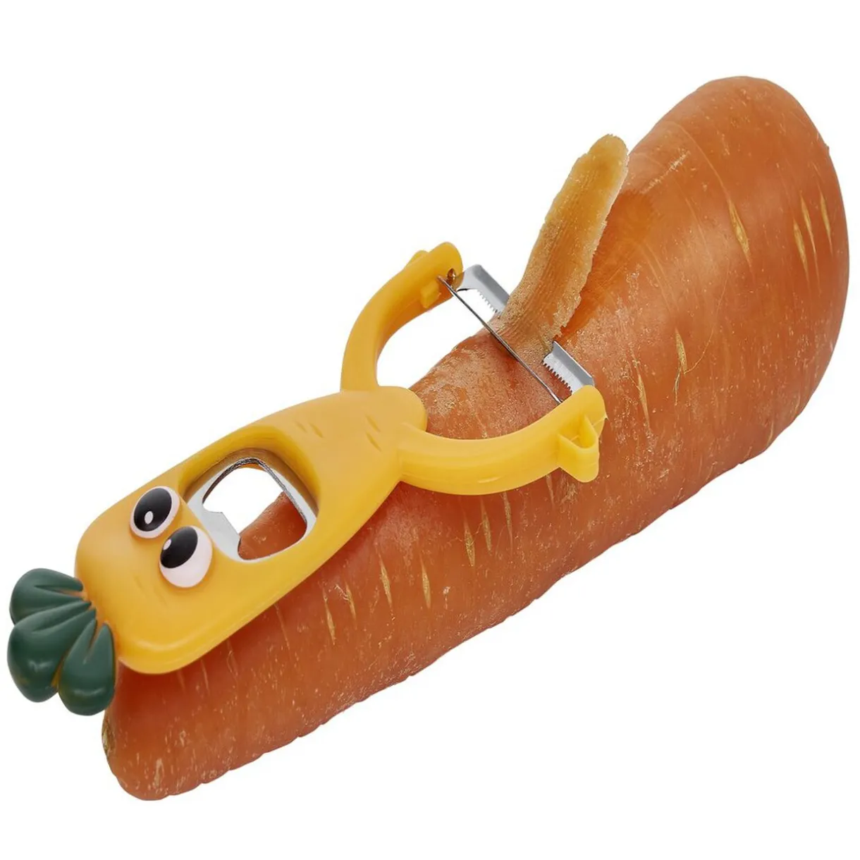 Gifi Éplucheur décapsuleur forme carotte orange L13,5cm Discount