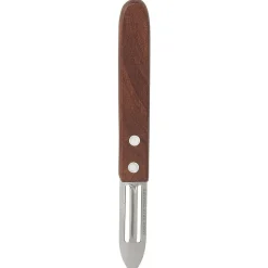 Gifi Éplucheur inox manche ergonomique en bois