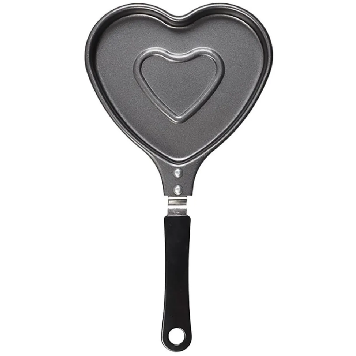 Gifi Poêle à pancake forme coeur gris et noir L15cm New