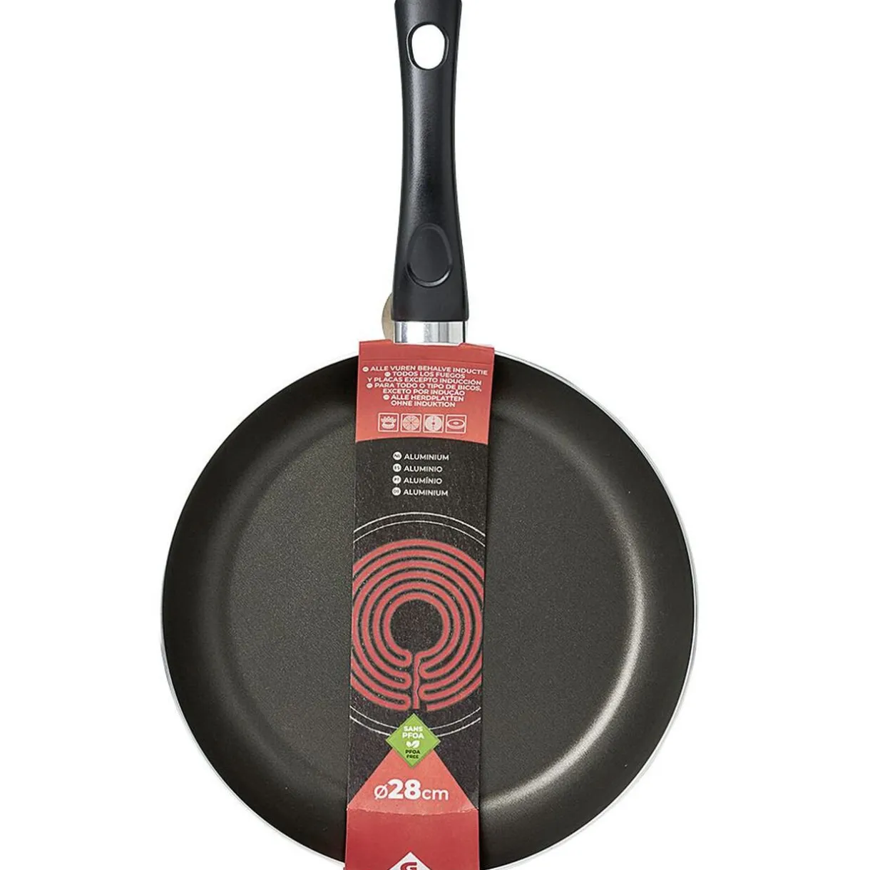 Gifi Poêle aluminium noir et rouge Ø28cm Sale