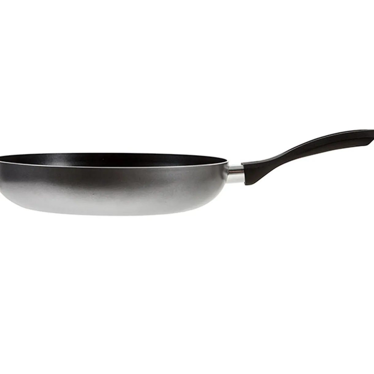 Gifi Poêle antiadhésive aluminium dégradé gris poignée bakélite noire Hot