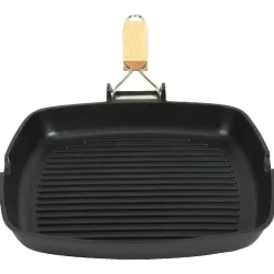 Gifi Poêle grill carré manche en bois amovible tous feux Sale