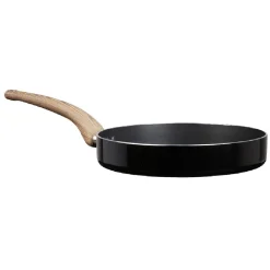Gifi Poêle noire manche effet bois Ø 24 Outlet