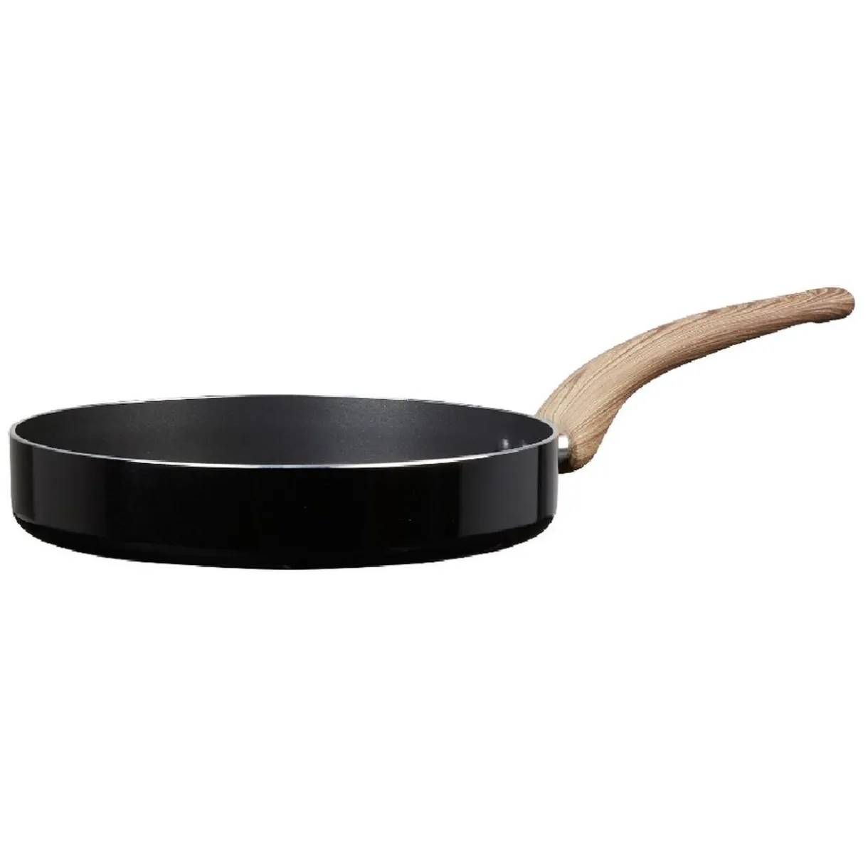 Gifi Poêle noire manche effet bois Ø 24 Outlet