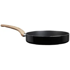 Gifi Poêle noire manche effet bois Ø 28 Discount