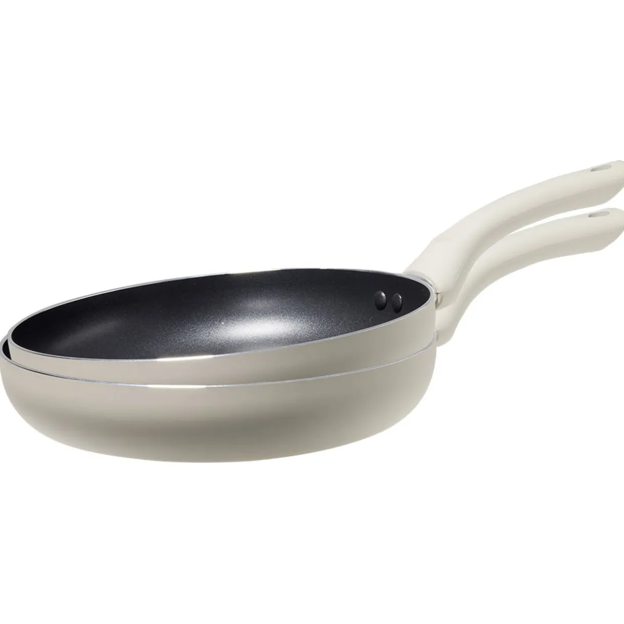 Gifi Poêle ronde en aluminium taupe x2