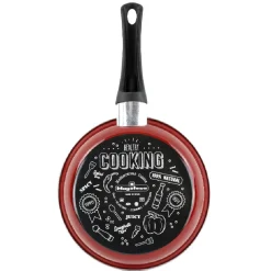 Gifi Poêle ronde inscription Healthy Cooking rouge et noir Hot