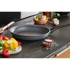 Gifi Poêle sauteuse Tefal Mineralia Force aluminium moucheté gris noir ø 24 cm New