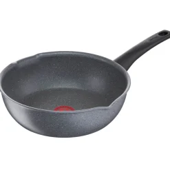 Gifi Poêle sauteuse Tefal Mineralia Force aluminium moucheté gris noir ø 26 cm Outlet