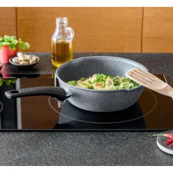 Gifi Poêle sauteuse Tefal Mineralia Force aluminium moucheté gris noir ø 26 cm Outlet