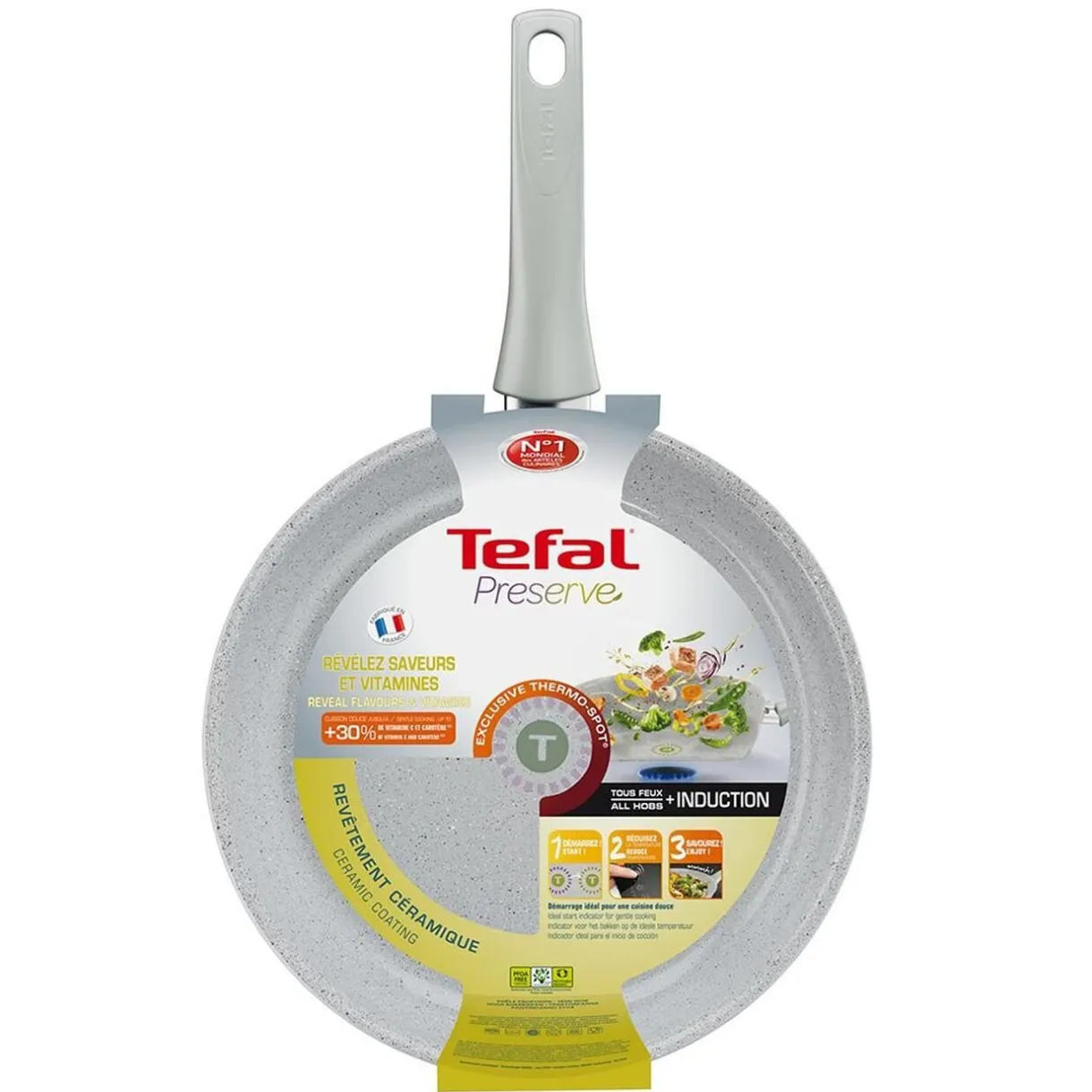 Gifi Poêle tefal Preserve en céramique avec indicateur thermo-spot ø 28 cm New