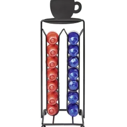 Gifi Porte capsules à café en métal design tasse noir Hot