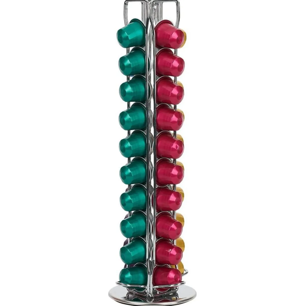 Gifi Porte capsules rotatif en inox Ø11xH37cm