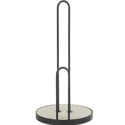 Gifi Porte essuie-tout métal bambou beige noir New