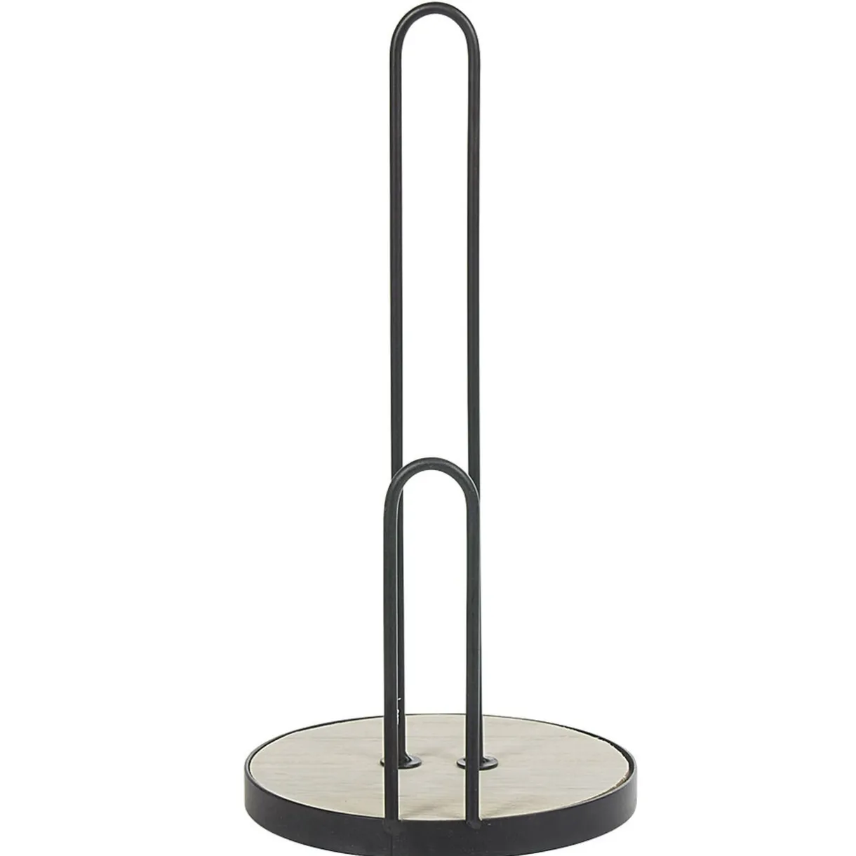 Gifi Porte essuie-tout métal bambou beige noir New