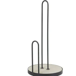 Gifi Porte essuie-tout métal bambou beige noir New