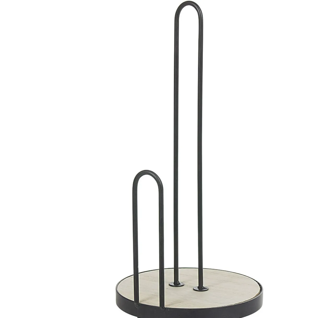 Gifi Porte essuie-tout métal bambou beige noir New