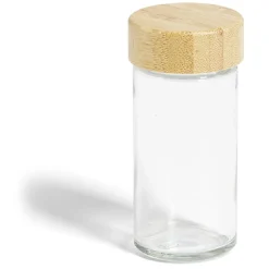Gifi Pot à épice en verre et couvercle bambou Ø4,7xH9,8cm New