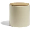 Gifi Pot de conservation 500ml grès carreaux de ciment couvercle bambou Ø10xH10cm Clearance