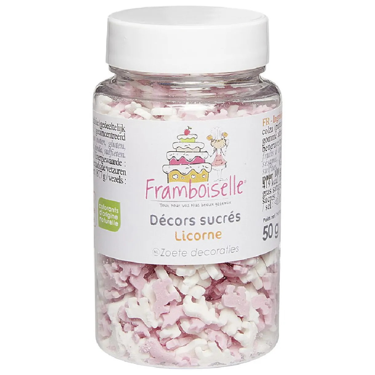 Gifi Pot de Décor en sucre Modèle Licorne Rose et Blanc Discount