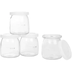 Gifi Pot de yaourt en verre blanc transparent x4 Outlet