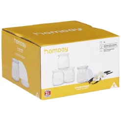 Gifi Pot de yaourt en verre blanc transparent x4 Outlet