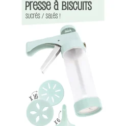 Gifi Presse à biscuits sucrés/salés 16 disques et 6 douilles Best
