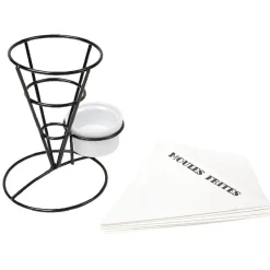 Gifi Présentoir frites et 6 papiers Hot