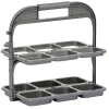 Gifi Range bouteille pliable gris 6 emplacements Outlet