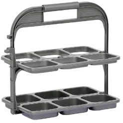 Gifi Range bouteille pliable gris 6 emplacements Outlet