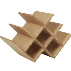Gifi Range bouteilles 8 compartiments bois naturel Online