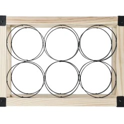 Gifi Range bouteilles x6 noir et bois Sale