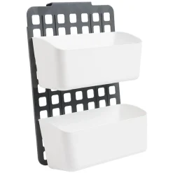 Gifi Rangement de porte ajustable gris