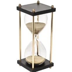 Gifi Sablier transparent noir et doré Clearance