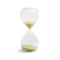 Gifi Sablier verre sable jaune Ø8xH20cm Discount