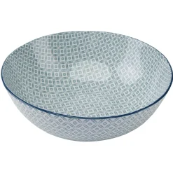 Gifi Saladier en porcelaine motif graphique coloré x2