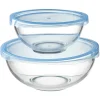 Gifi Saladier en verre avec couvercle x 2 Best