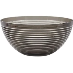 Gifi Saladier plastique strié noir transparent Ø17xH8,5cm
