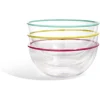 Gifi Saladier transparent au bord coloré