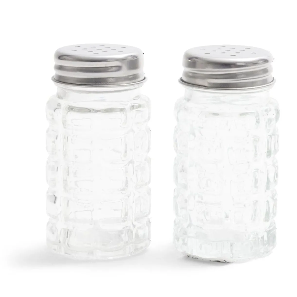Gifi Salière et poivrière de table en verre et inox 50ml Discount